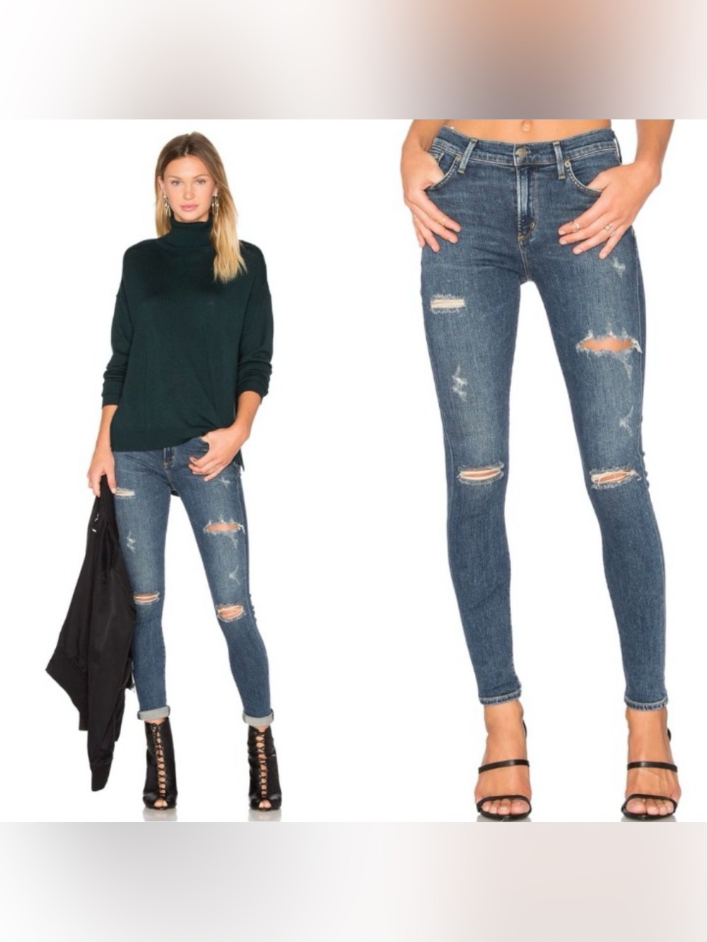 Agolde Sophie High Rise Distressed Skinny Jeans Size 26